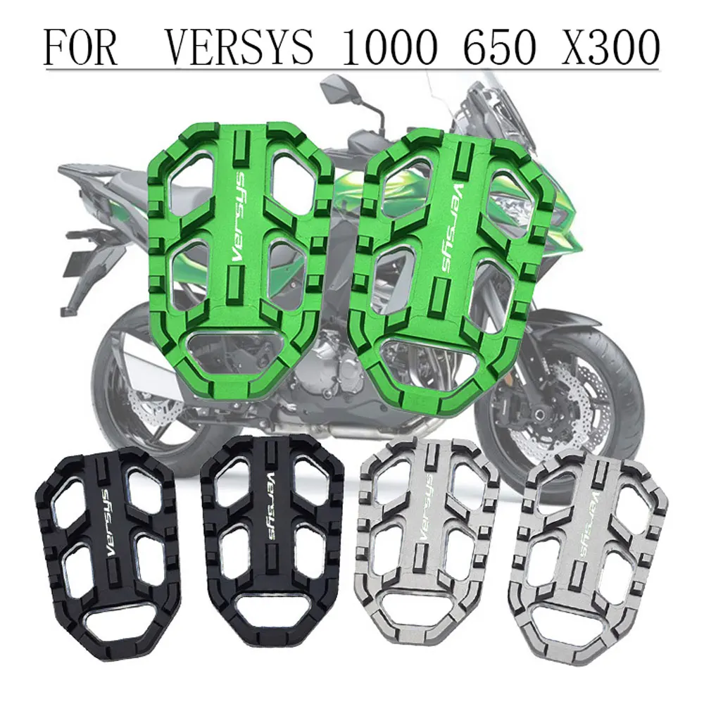 Motorcycle Accessories Footrest Pedals Footpegs For Kawasaki VERSYS 1000 650 X300 versys-x300 motorcycle accessories motorcycle foot pedals motorcycle footrests
