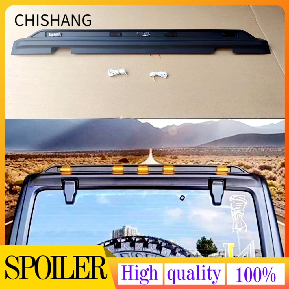 

Автомобильный задний спойлер, заднее крыло, крыша, светодиодный стоп-сигнал, указатель поворота, лампа с адаптером кабеля для Jeep Wrangler JK 2007-2017 JL 2018-2020