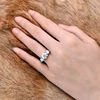 Anziw 3-stone Real 3.6CT Moissanite Wedding Rings for Women 100% S925 Silver Engagement Promise Band Fine Accessories Jewelry 4