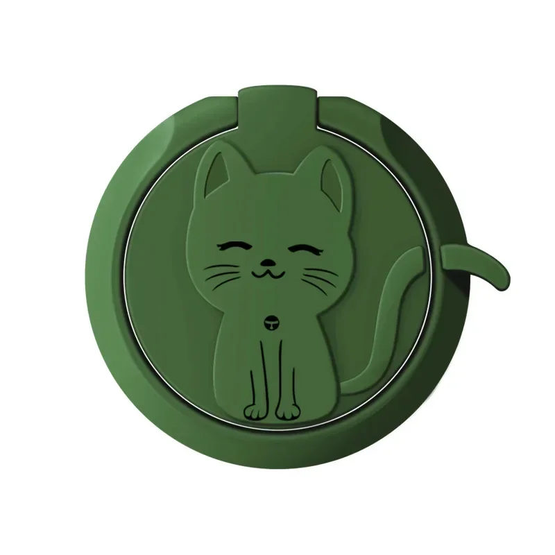 Adorable Cartoon Cat Phone Ring Holder and Stand - Cute Mobile Accessory