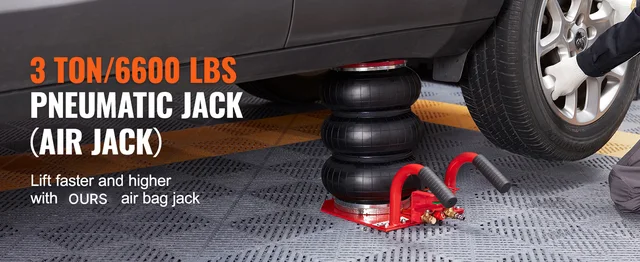 Martinetto Pneumatico VEVOR 3 Tonnellate - Cric Ad Aria Per Auto, Gamma 140-450mm - Foto 3