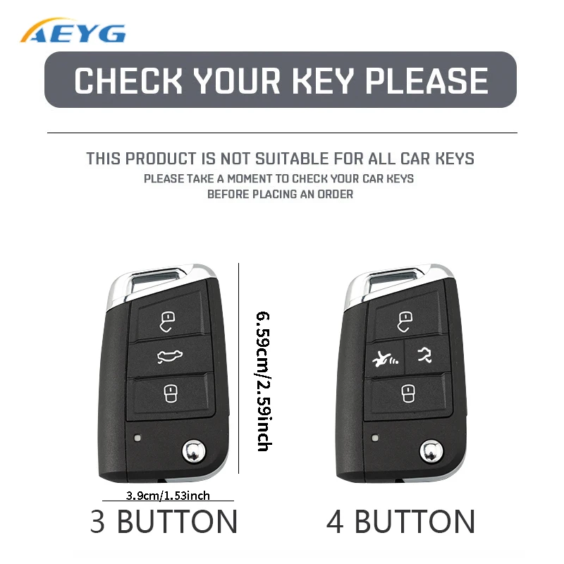 ABS Carbon Fiber Car Key Case Cover Fob For VW Volkswagen Golf 7 MK7 Tiguan MK2 For SEAT Ateca Leon FR 2 Ibiza Skoda Octavia