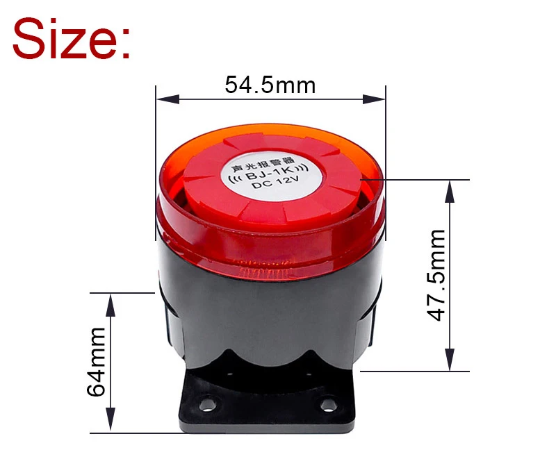 Description Picture 2 of item12V 24V 220V Buzzer with light without light high decibel sound and light alarm alarm explosion anti-theft horn electronic