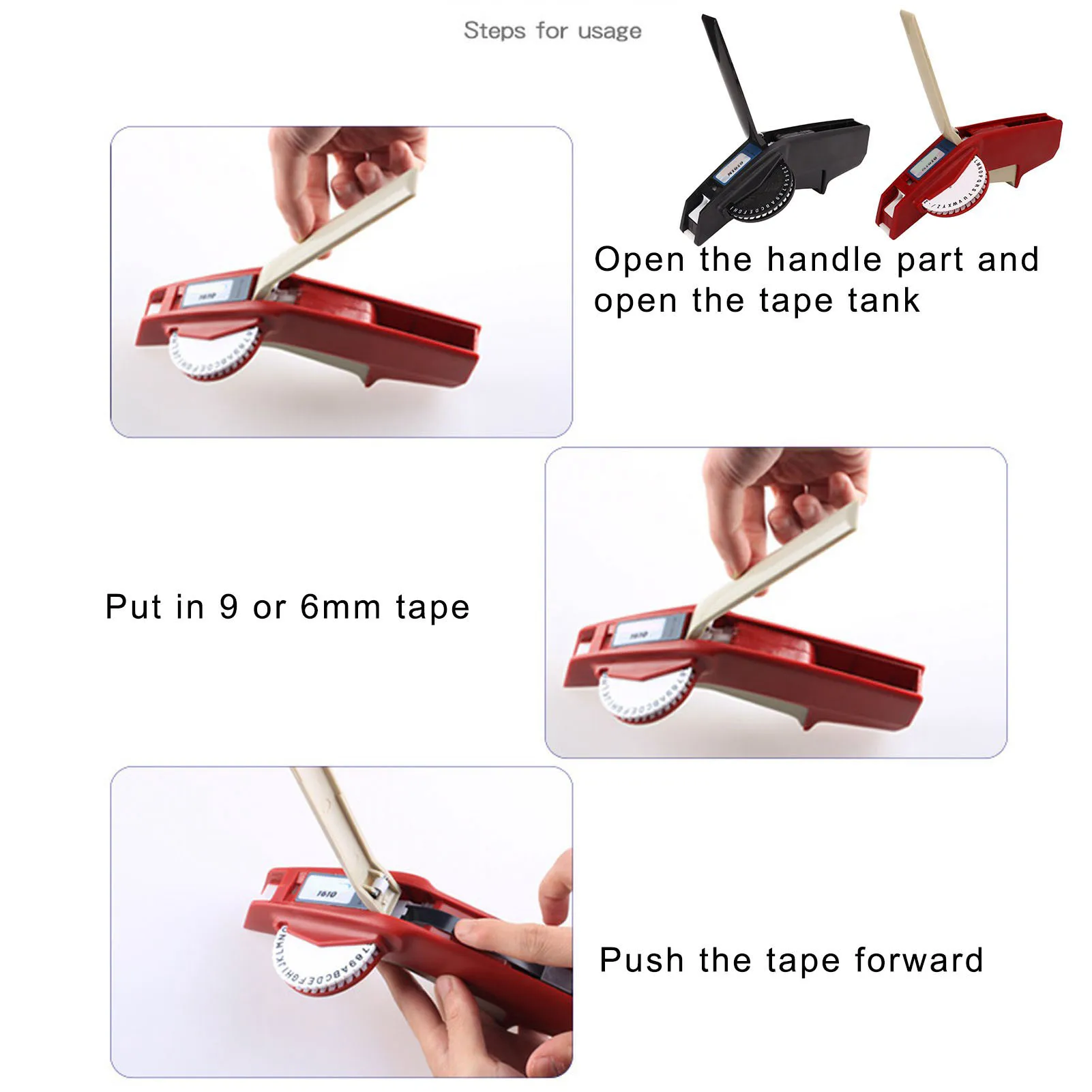 Embossing Label Maker Clear Number Letter One Hand   ABS Label Making Embosser for Label  Label Maker