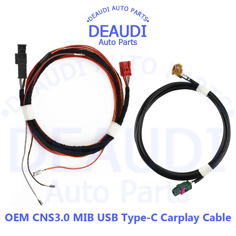 Original cns 3,0 mib usb typ-c carplay buchse kabel vorne hinten usb  adapter kabelbaum 1,8 meter für vw tiguan mk2
