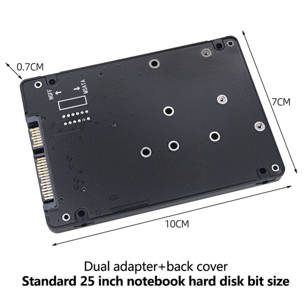 M.2/mSATA to SATA 어댑터, M.2 NGFF mSATA SSD에서 SATA3.0 2.5 인치 어댑터, mSATA/M2 SSD 컨버터 라이저 보드 카드, 6Gbps, 1 PCs, 2 PCs, 3PC