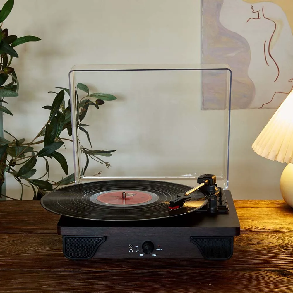 Nostalgic Wooden Phonograph Great For Displaying In Living Rooms While Providing An Authentic Listening Journey