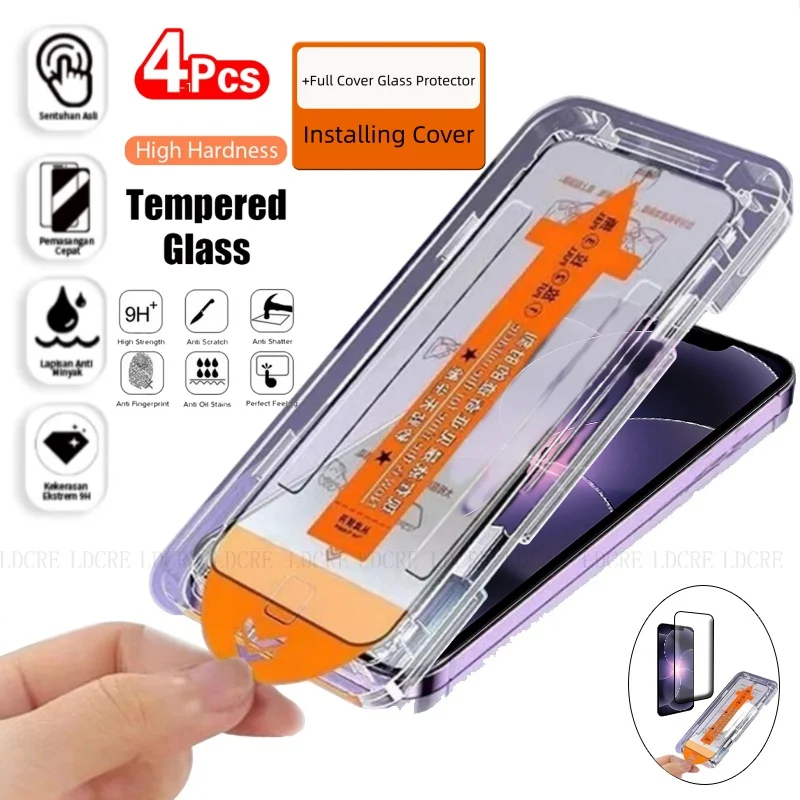 Premium Tempered Glass Screen Protector - Dust-Free, 9H Hardness, Full Coverage