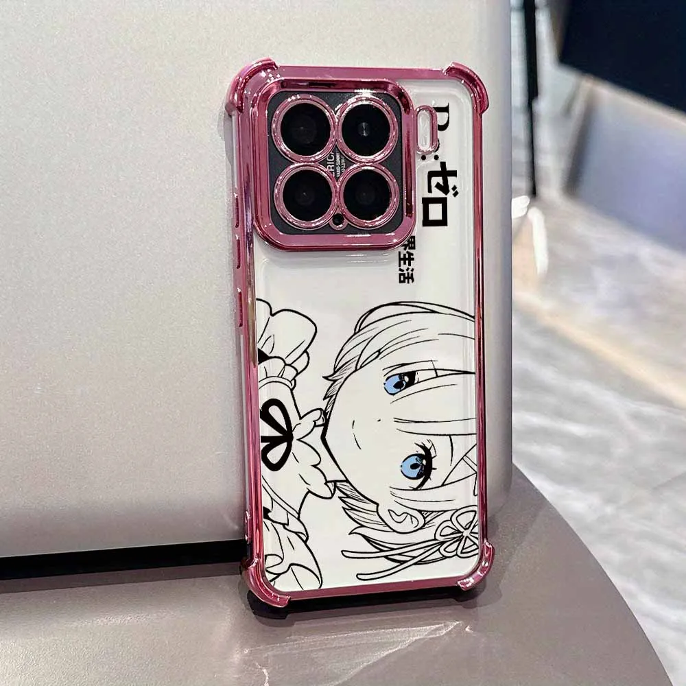 Anime Cute Rem Emilia Soft Phone Case