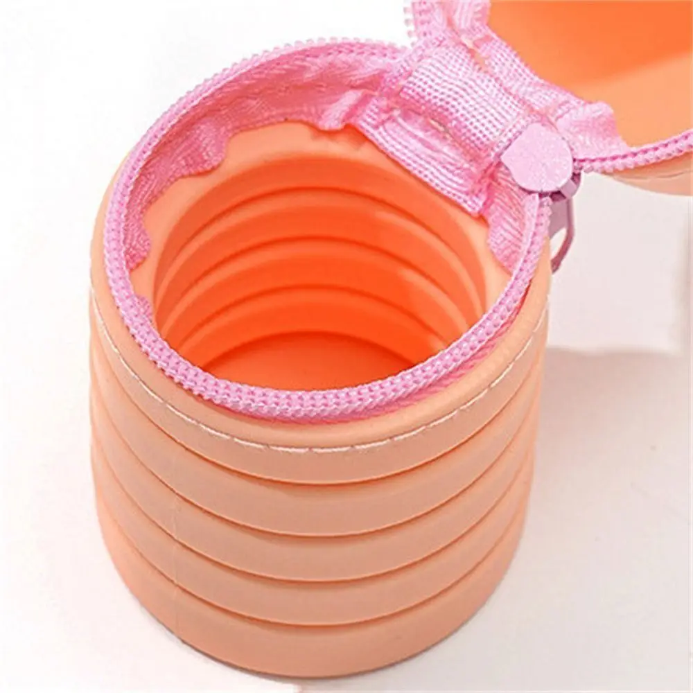 Cartoon Silicone Pencil Case Animal Shape Desk Organizer Stationery Storage Bag Folding Pen Pouch Pencil Holder School Supplies 5