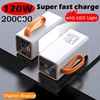 200000mAh Two-way Fast Charging 120W Portable Charger Power Bank Fast Charging External Tito C for xiaomi iPhone W/LED Light 1