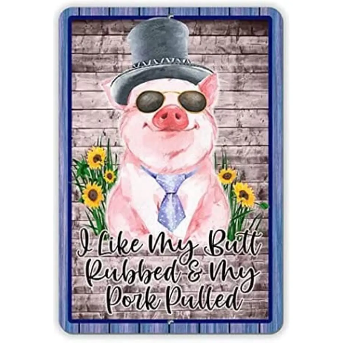 Bbq Sign Pig I Like My Butt Massed & My Pork Metal Tin Sign Family Cafe Sign Man Cave Il Regalo Per Gli Amici Family Entertainment