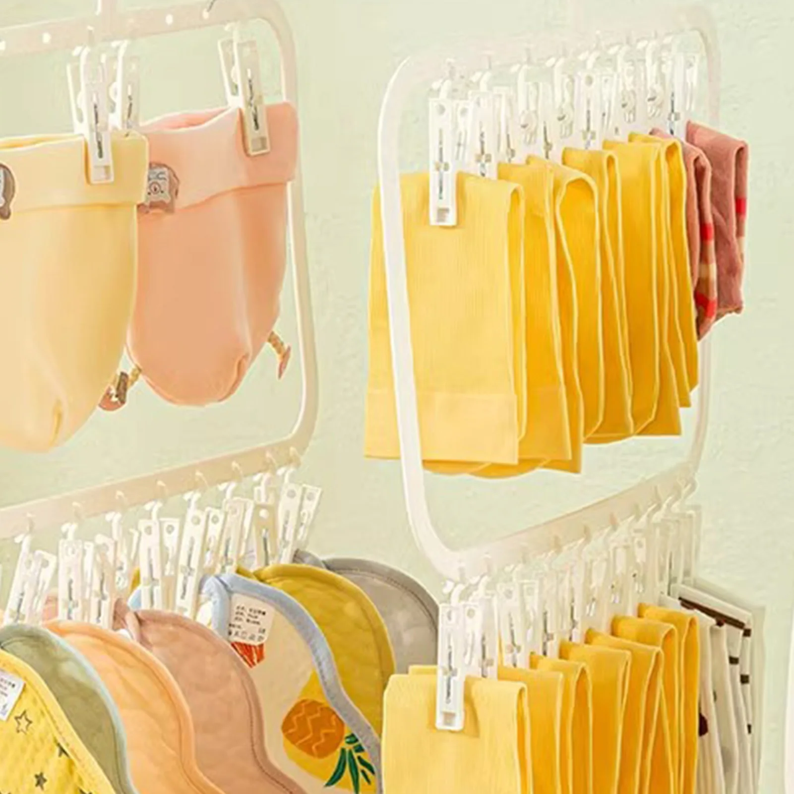Clothes Hanger for Drying Socks with Sturdy Material Double Layer Clothes Hangers Suitable for Keep Closet Neat and Organized 4