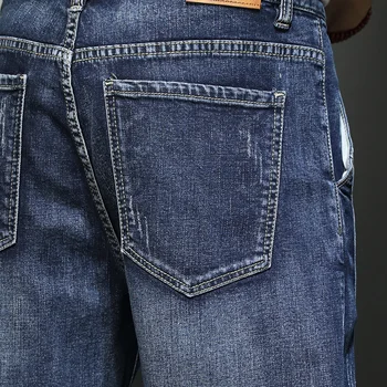 شورت جينز فضفاض رقيق للرجال ، مستقيم ، كاجوال ، تمدد ، حجم كبير ، 42 ، 44 ، الصيف ، جديد ، - Image 6