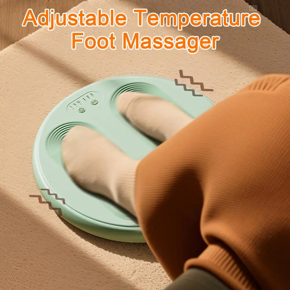 Button Foot Massager Intelligent Power-off Foot Warmer with Vibration Massage Fast Heating Temperature Adjustable for Relaxation