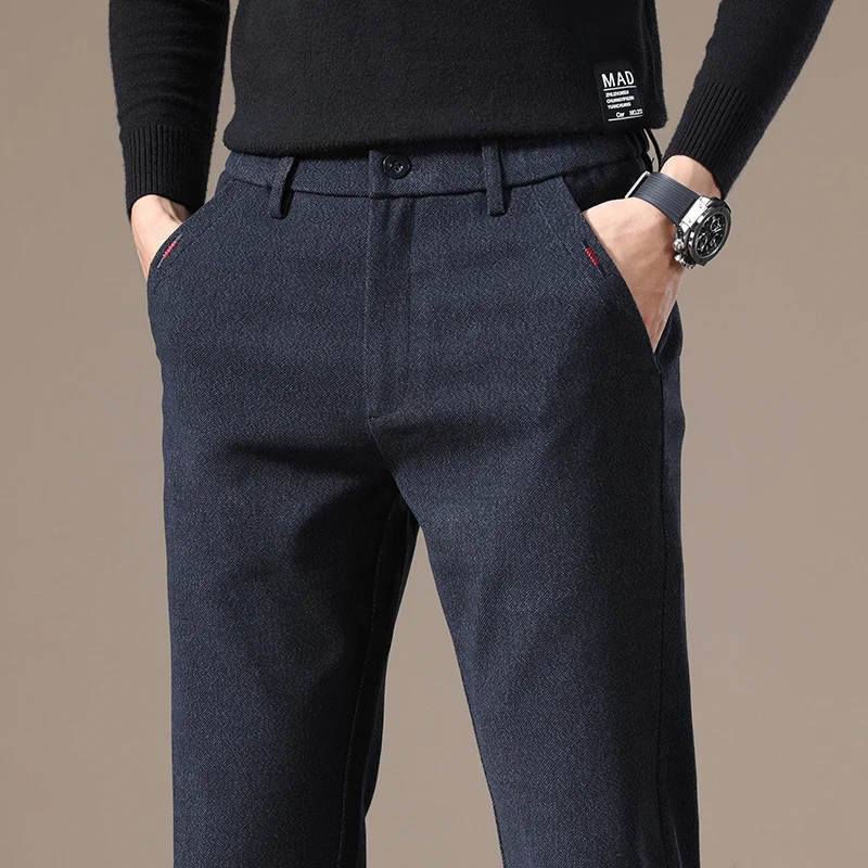 

Brand Men's Clothing Autumn England Style Men's Trousers Fashion Gray Loose Straight Casual Pants Male Clothes Pantalon Homme