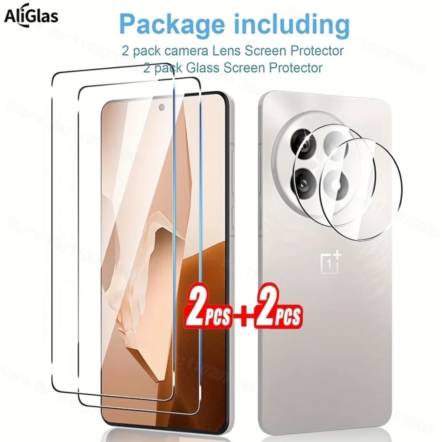 Premium Screen and Camera Lens Protector - Anti-Shatter, Scratch & Impact Resistant Film, 2+2 Pack