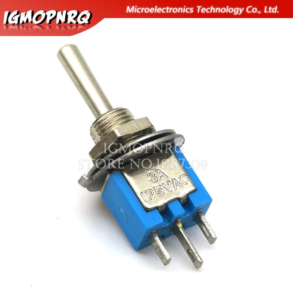 5 Pz Smts-102 Smts-202 Interruttore A Levetta Sub-Miniaturizzato Azzurro On-On Spdt 3-Pin 3A 125Vac 1.5A Amp 250Vac Dl 6Pin