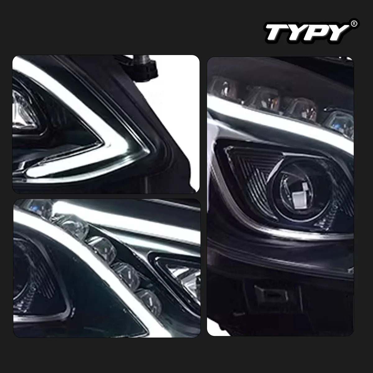 TYPY 자동차 헤드라이트, 벤츠 E 클래스 W212 2010-2016 LED 자동차 램프, 주간 주행등, 다이내믹 방향 지시등, 자동차 액세서리