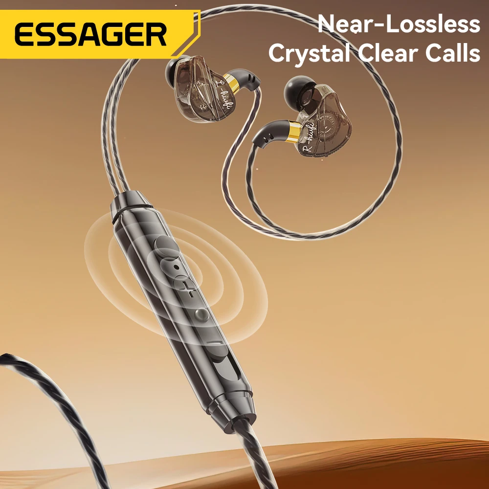 Essager 3.5mm Wired Headphones In Ear Type C Wired HiFi Headset Bass Stereo Sport Game Music Noice Cancelling Earbuds With Mic 3