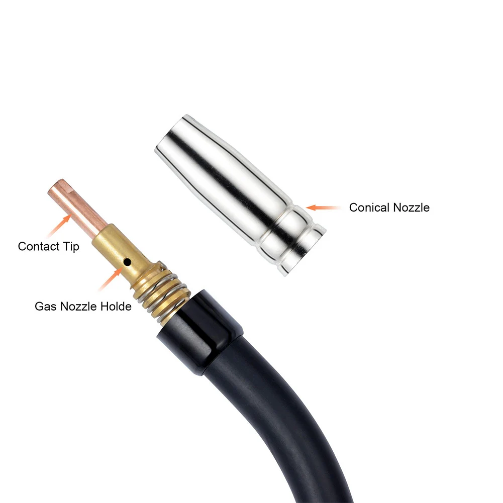 

Tip Holder MIG Welding Nozzle Protective Nozzle Consumables MB15 15AK 0.6mm-1.2mm Accessories For Mitech Chiry