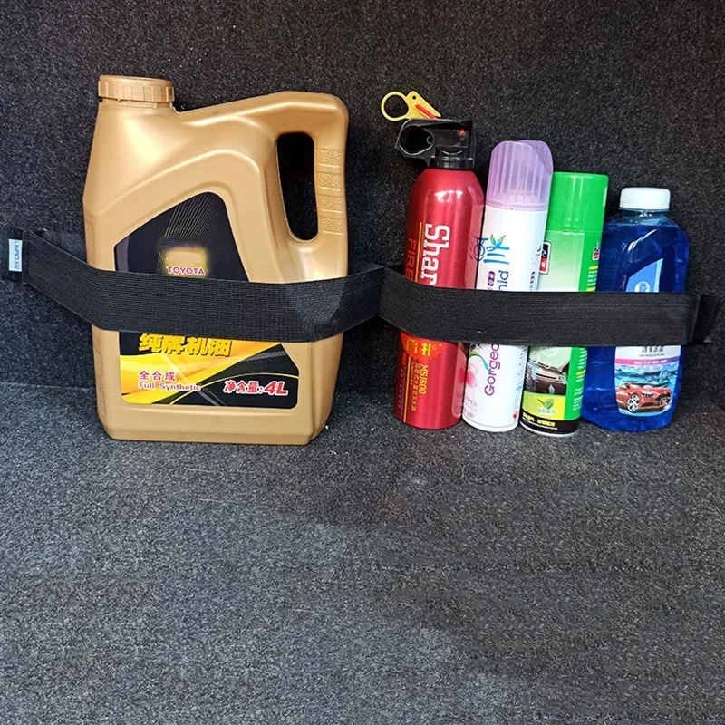 Car Trunk Organizer Elastic Fixing Belt Storage Bag Tapes Fire Extinguisher Fixing Belt Auto Interior Accessories Trunk Organizer Car Interior Organizer Car Trunk Straps Car Extinguisher Holder Fire Extinguisher Holder