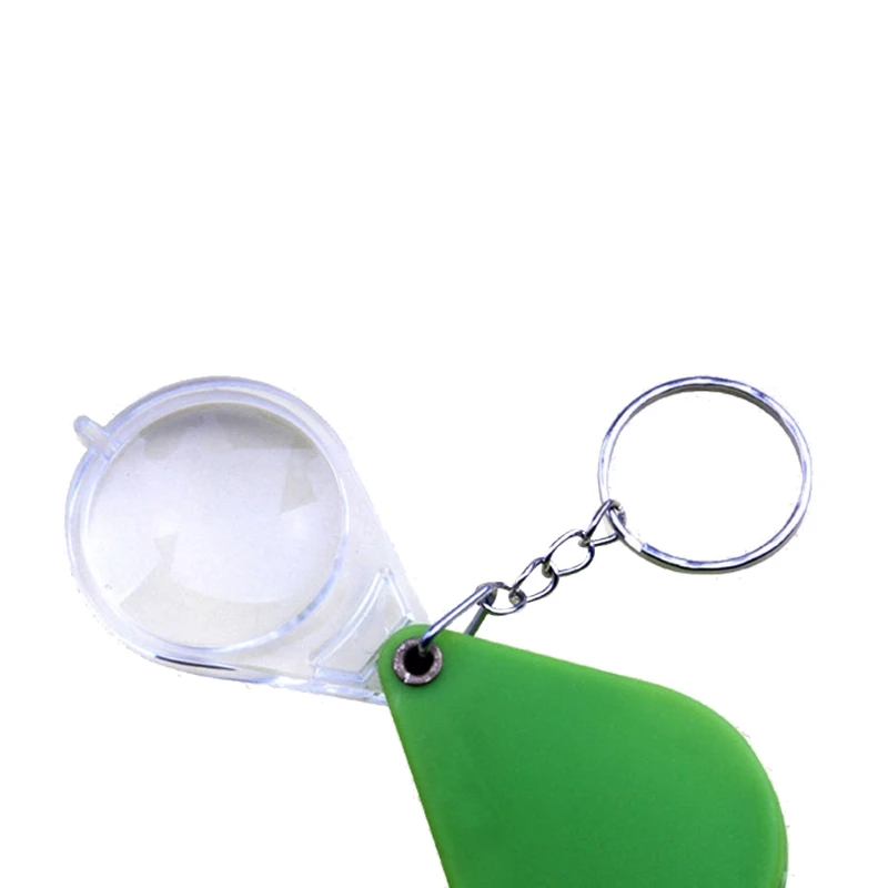 

for Key Chain 10x Glass Reading Standing Multifunctional Folding Glass with Chain Glass