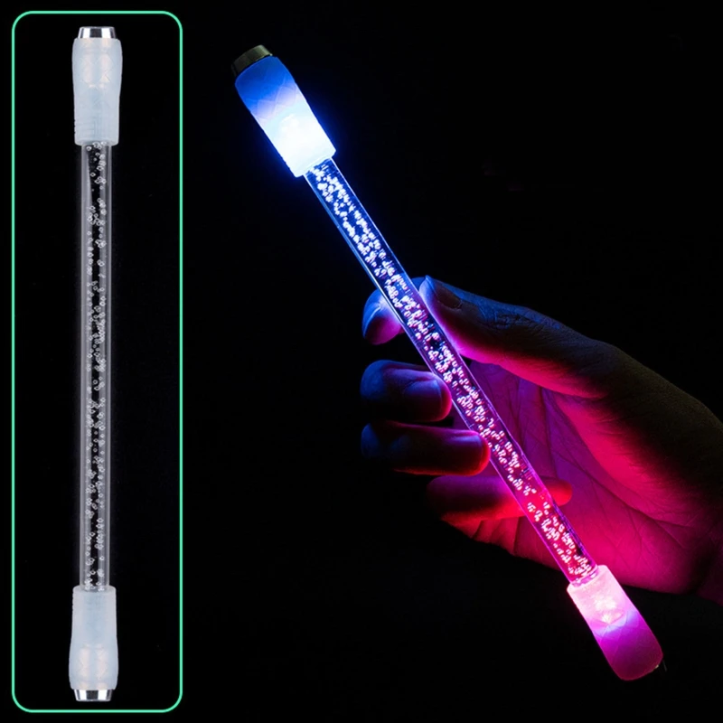 Finger Spinning Pen Decompression Rotating Pen Bulit-in LED Lights Great Balance Performance for Student Kid Adult Gift