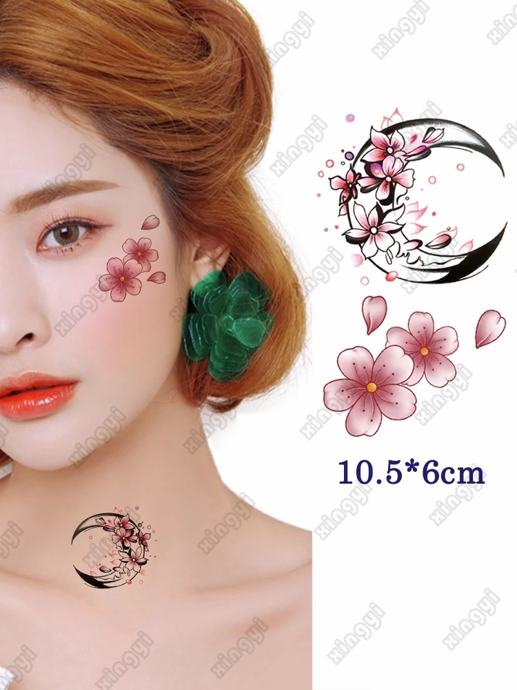 

Waterproof Temporary Tattoo Sticker Flower Canthus Clavicle Tatto Men Carp Body Art Festival Fake Tatoo Dreamcatcher for Women