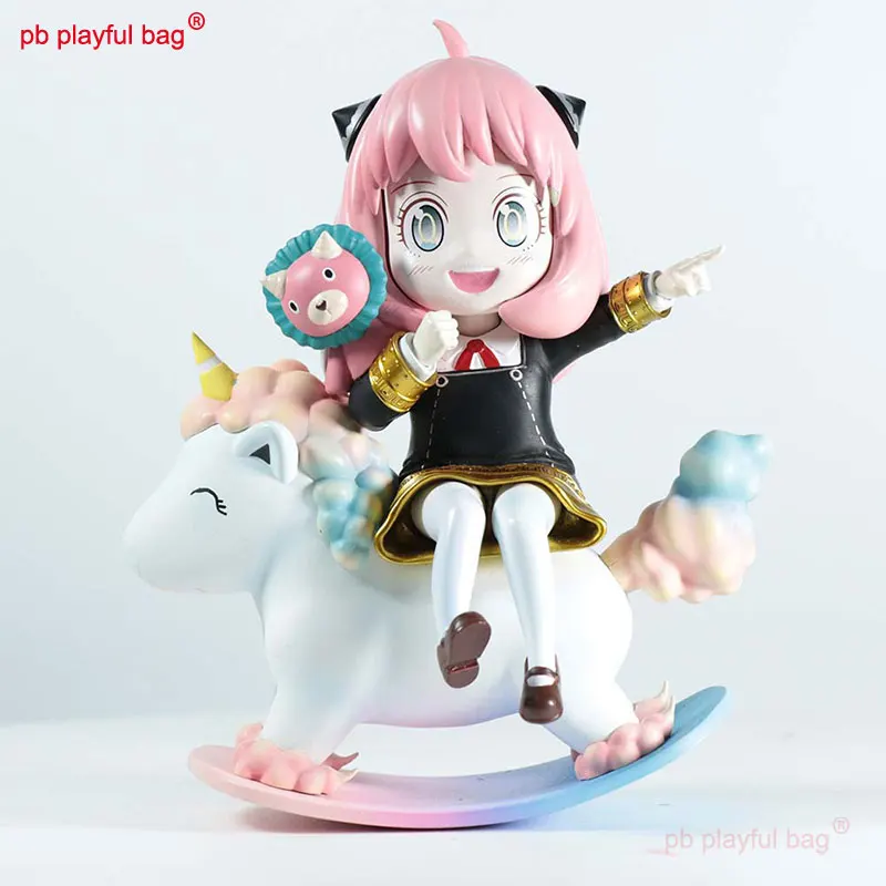 

PB Playful Bag Action figure Anime SPY×FAMILY Anya Forger Rainbow Horse Cute Model Doll Children's Toy Gift Collect PVC HG262
