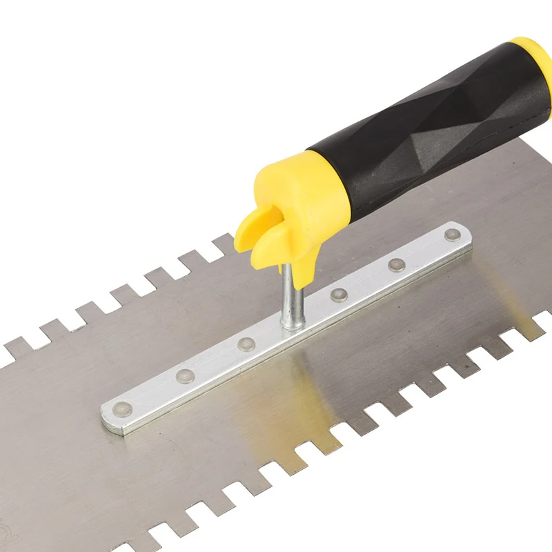 1Pc Stainless Steel Toothed Trowel Scraper Bricklayer Scraper Serrated Tile Tool Wall Painting Wall Scraping Tool putty knife scraper paint scraper