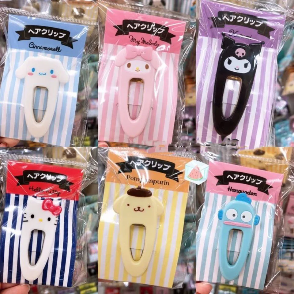 

Kawaii Sanrioed Hello kitty My Melody Kuromi Accessories Cartoon Anime Bb Clip Card Issuance Hairpin Headdress Accessories Girls
