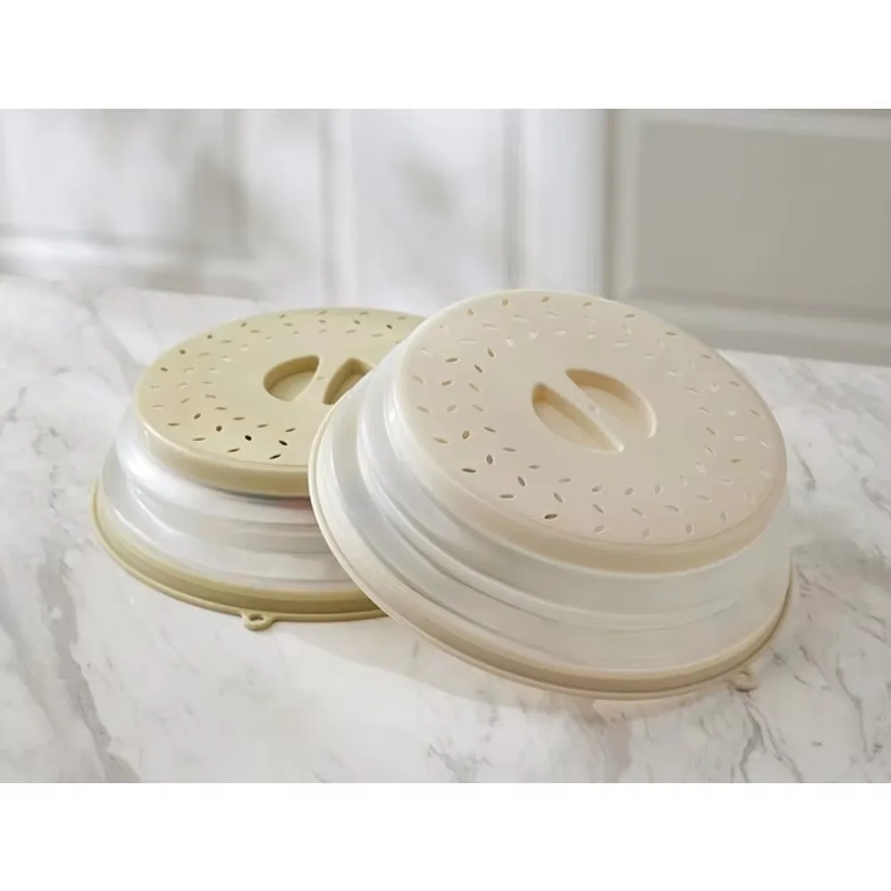 Microwave Splatter Cover Oil-proof Splash-proof With Hook Cooking Lids Silicone Fresh-keeping Cover Heating Folding