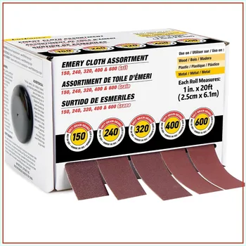 5 Grit Emery Cloth Roll Set – 150/240/320/400/600 Grit Abrasive Sanding Paper Rolls for Metal Polishing, Grinding & Finishing 1