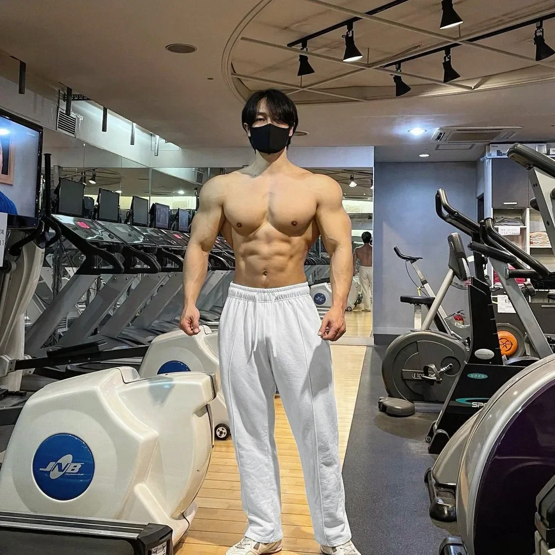 Men's Fitness Running Trousers Spring Autumn Style Casual Long Mouth Pants Gym Training Folded Hem Running Men's Sportswear