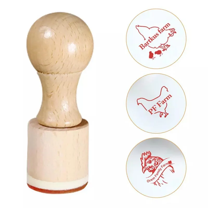 Personalized Farm Fresh Eggs Round Plastic Egg Stamp Set For Crafters & Bakers Perfect Gift For Easter & Holidays
