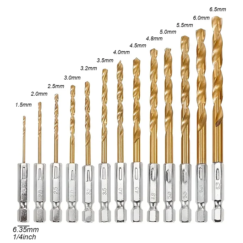 Nuovissimo Set Di Punte Da Trapano HSS 1,5-6,5 Mm 1/4 Gambo - Foto 10