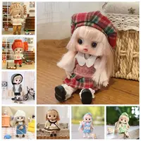 1/12 Bjd Doll Ob11 Movable Joints Ob11 Doll with Clothes Adjustable Mini Obitsu 11 Clothes Dolls Kawaii 14CM Ob11 Bjd Doll Baby 1