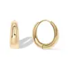 Eavva 14K Gold Plated Small Chunky Hoops Earrings for Women Classic Thick Lightweight Gold Earrings With Sterling Silver Post 1