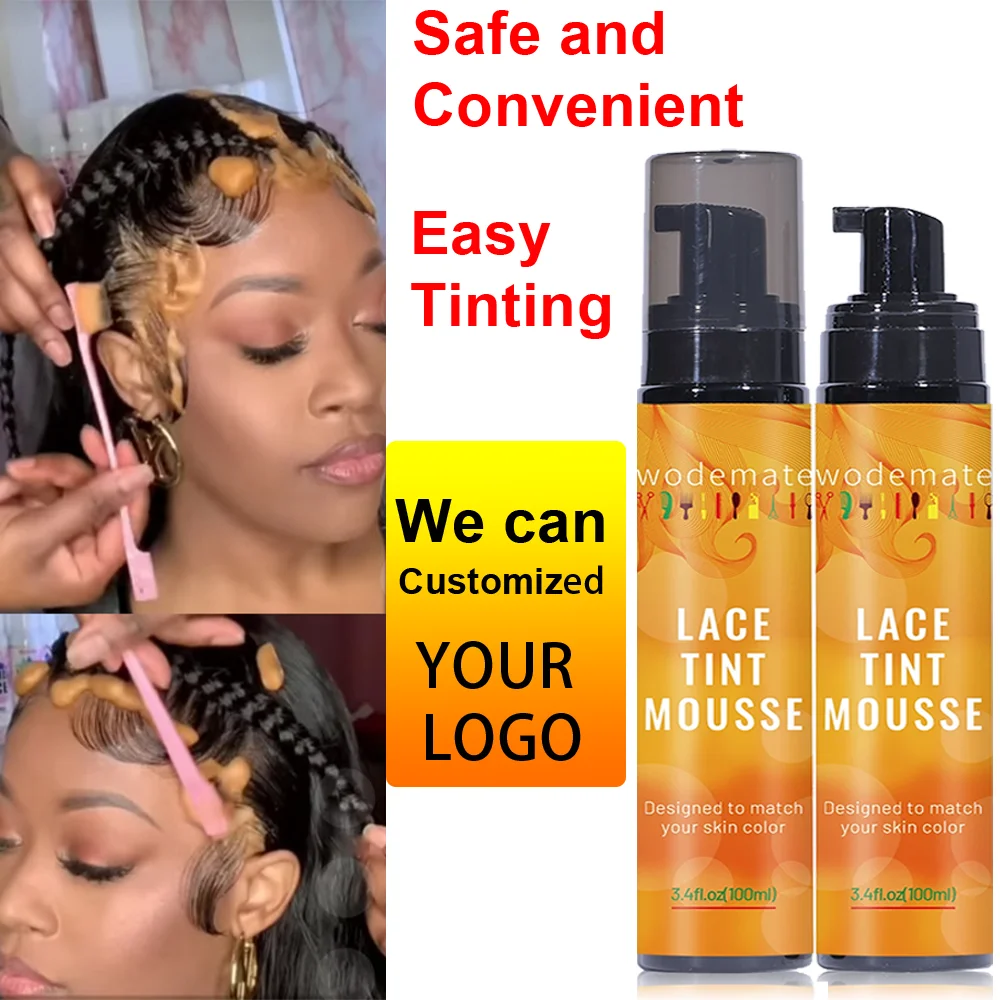 Lace Tint Mousse Easy Tinting Lace Tint Spray For Wigs Quick-Drying and Safe and Convenient Dyed Mousse Foam Sweat Resistant