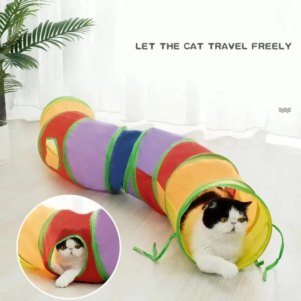 Cats Tunnel Foldable Pet Cat Toys Kitty Pet Training Interactive Fun
