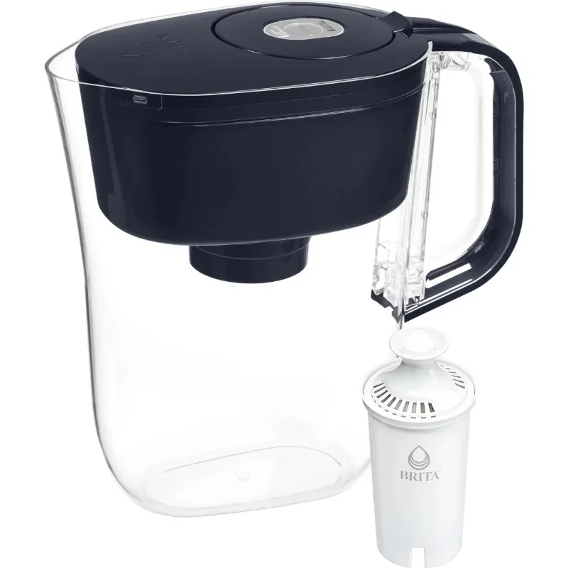 

Brita Small 6 Cup Denali Water Filter Pitcher with 1 Standard Filter, Black