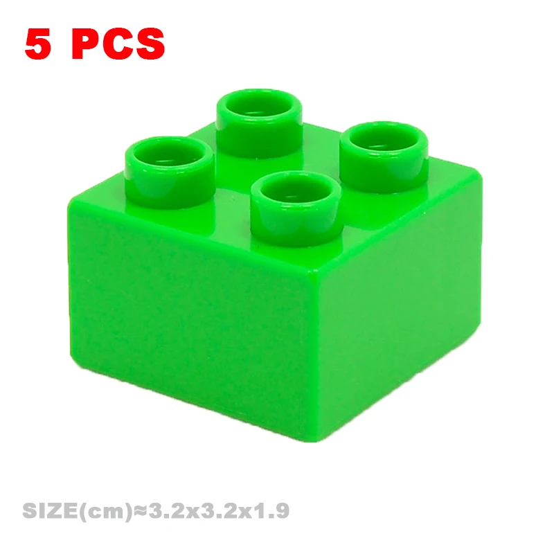 MOC Big Building Blocks Compatible With Duploes Base Bricks Thick Thin Square Assemble Children's DIY Educational Creative Toys 3