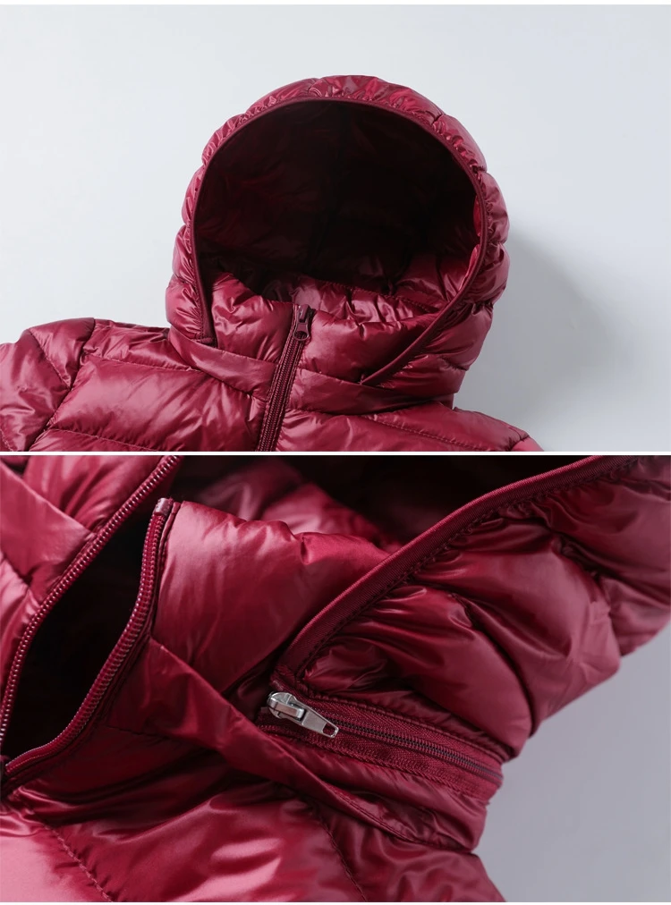 Description Picture 4 of item5XL 4XL Plus Long Down Jacket Women Winter Ultra Light Down Jacket Women With Hooded Down Coat Female Hat Detachable