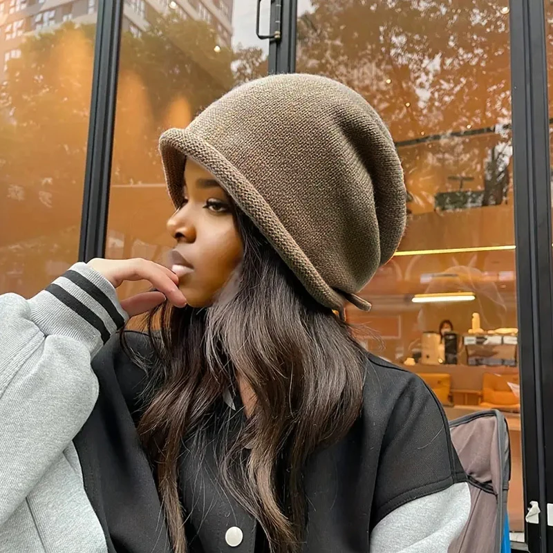 Cashmere Beanie Jaxmonoy Cashmere Slouchy Knit Beanie Hat For