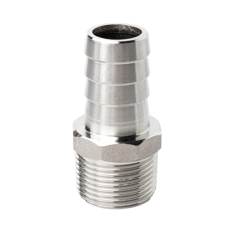 Raccordo Per Tubo Filettato Maschio In Acciaio Inox 304 - BSPT 1/2'' X 10mm - 4