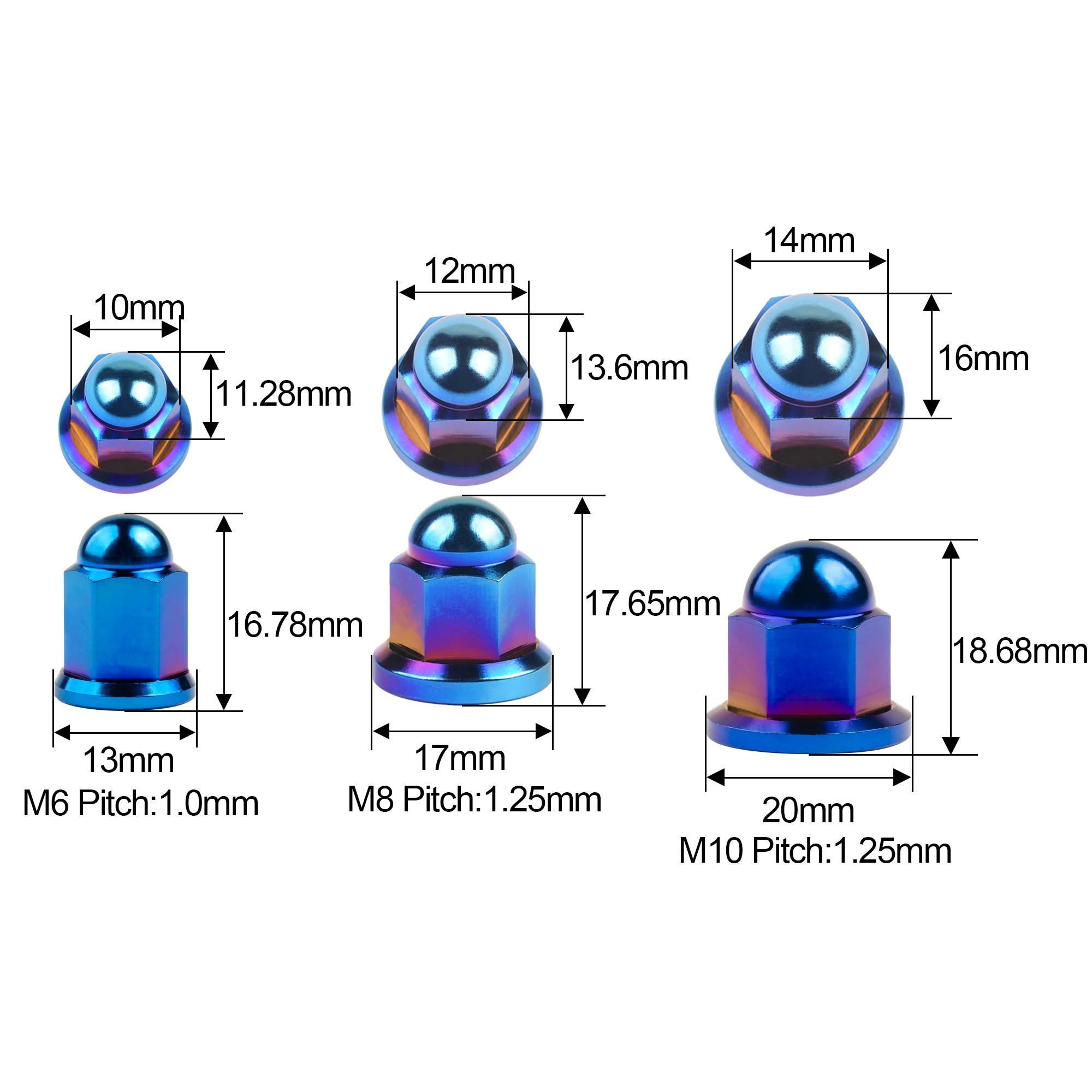 Фланцевая крышка M6/M8/M10 для мотоцикла, 6 шт. | AliExpress