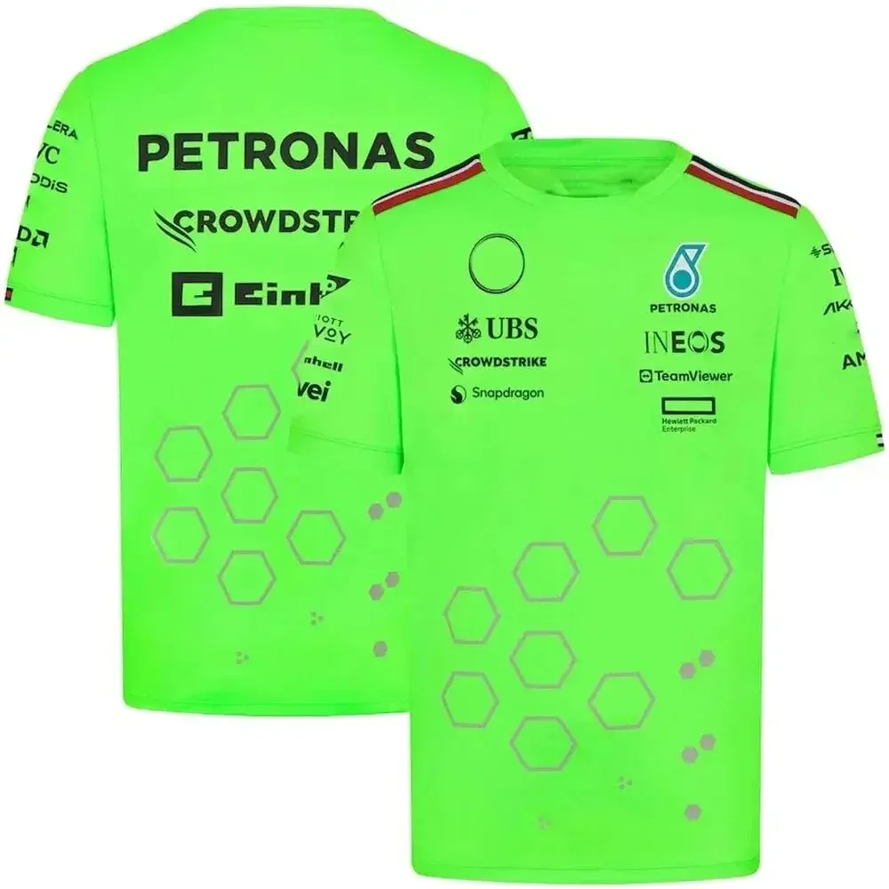 Camisetas de carreras de F1 para hombre y mujer, maillot de ciclismo de manga corta transpirable, equipo Petronas Co., moda urbana, verano, superventas