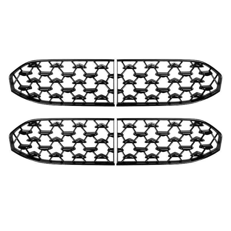 

4X Car Front Lower Grille Bumper Grille Cover Decoration for Mazda CX30 CX-30 2020-2021