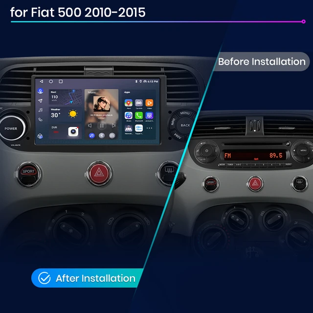 Autoradio For FIAT 500 CarPlay Android 13 Multimedia 2007 - 2015 WITSON 7  Car Radio Stereo GPS Player DSP RDS FM WIFI Bluetooth - AliExpress